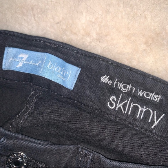 74AM B(air) The High Waist Skinny Black Jegging Jean Lyocell Blend 29 - Picture 4 of 9